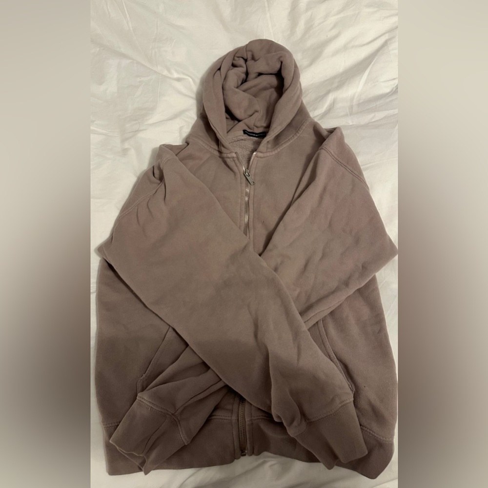 brandy melville zip up brown